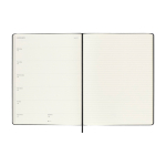 Weekagenda met elastieksluiting en harde kaft Moleskine kleur zwart vierde weergave