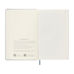 Slimme Moleskine-notitieboek om van papier naar app te kopiëren kleur blauw derde weergave