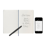 Slimme Moleskine-notitieboek om van papier naar app te kopiëren kleur blauw luxe weergave