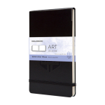 XL artistiek album voor aquarel en schetsen Moleskine kleur zwart weergave detail met logo