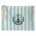 Toilettas van gerecycled katoen met polslus 180 g/m² kleur pastel blauw tweede weergave