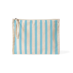 Toilettas van gerecycled katoen met polslus 180 g/m² kleur pastel blauw