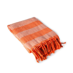 Gestreepte pareo van gerecycled katoen voor het strand, 340 g/m² kleur rood