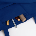 Oversize tas van katoen met zijvouw en hengsels 220 g/m² kleur blauw zesde weergave