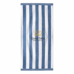 Strandhanddoek van absorberend katoen 420 g/m² en 80x160 cm kleur blauw vierde weergave