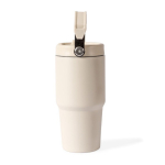 Lekvrije thermosfles van gerecycled roestvrij staal 600 ml kleur beige eerste weergave