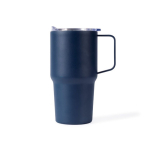 Roestvrijstalen lekvrije thermische beker met handgreep 600 ml kleur marineblauw eerste weergave