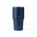Roestvrijstalen lekvrije thermische beker met handgreep 600 ml kleur marineblauw derde weergave
