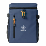Koelrugzak met vakken en kunstleer om te personaliseren kleur marineblauw zesde weergave