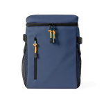 Koelrugzak met vakken en kunstleer om te personaliseren kleur marineblauw