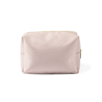 Stevige toilettas van nylon en polyester met één vak kleur beige