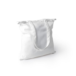 Polyester tas met lange hengsels en draagkracht van 10 kg 300 g/m² kleur wit eerste weergave
