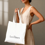 Polyester tas met lange hengsels en draagkracht van 10 kg 300 g/m² kleur wit zesde weergave