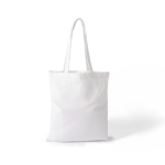 Polyester tas met lange hengsels en draagkracht van 10 kg 300 g/m² kleur wit