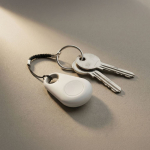 Compacte anti-verlies tracker, ideaal voor sleutels en koffers kleur wit derde weergave