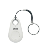 Compacte anti-verlies tracker, ideaal voor sleutels en koffers kleur wit met afdrukgebied
