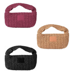 Kleine tas van papier en polyester met label voor bedrukking kleur bruin vierde weergave