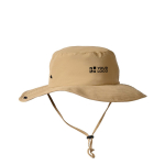 Verstelbare avonturenhoed in safaristijl van nylon en polyester kleur camel met afdrukgebied