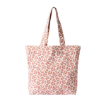 Tas van gerecycled katoen met animal print 200 g/m² kleur roze tweede weergave