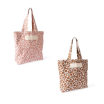 Tas van gerecycled katoen met animal print 200 g/m² kleur roze derde weergave