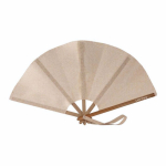 Opvouwbare waaier van bamboe en polyester voor events 23 cm kleur naturel vijfde weergave