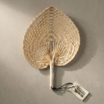 Stroventilator in bladvorm met label om te bedrukken kleur naturel vierde weergave