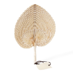 Stroventilator in bladvorm met label om te bedrukken kleur naturel