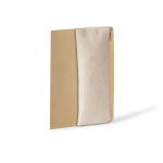 Etui van gerecycled katoen met elastiek voor notitieboek kleur naturel derde weergave