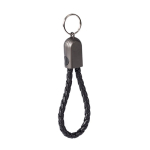 Snellaad-sleutelhangerkabel met type USB-C kleur zwart tweede weergave