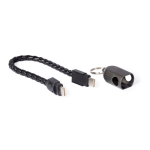 Snellaad-sleutelhangerkabel met type USB-C kleur zwart vierde weergave