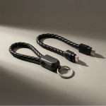 Snellaad-sleutelhangerkabel met type USB-C kleur zwart zesde weergave