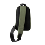 Polyester schoudertas met één compartiment en voorvak kleur groen eerste weergave