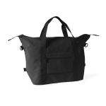 Polyester reistas, ideaal voor reizen of sport, met trolleylus kleur zwart derde weergave