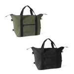 Polyester reistas, ideaal voor reizen of sport, met trolleylus kleur zwart zesde weergave