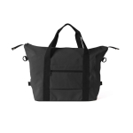Polyester reistas, ideaal voor reizen of sport, met trolleylus kleur zwart