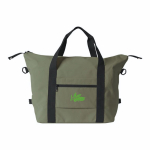 Polyester reistas, ideaal voor reizen of sport, met trolleylus kleur groen gedetailleerde weergave