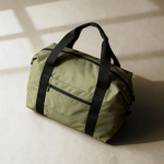 Polyester reistas, ideaal voor reizen of sport, met trolleylus kleur groen gedetailleerde weergave 2