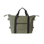 Polyester reistas, ideaal voor reizen of sport, met trolleylus kleur groen