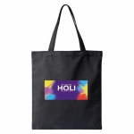 Polyester tas met lange hengsels en draagcapaciteit van 12L kleur zwart vierde weergave