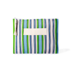 Toilettas van polypropyleen met streepdessin 200 g/m² kleur groen