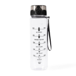 Lekvrije plastic fles met capaciteitsaanduiding 1L kleur doorzichtig