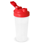 Lekvrije plastic shaker met mixinzet 700 ml kleur rood derde weergave