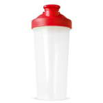 Lekvrije plastic shaker met mixinzet 700 ml kleur rood vierde weergave