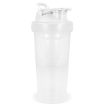 Lekvrije plastic shaker met mixinzet 700 ml kleur wit