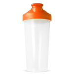 Lekvrije plastic shaker met mixinzet 700 ml kleur oranje vierde weergave