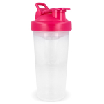 Lekvrije plastic shaker met mixinzet 700 ml kleur roze