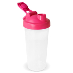 Lekvrije plastic shaker met mixinzet 700 ml kleur roze derde weergave