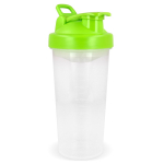 Lekvrije plastic shaker met mixinzet 700 ml kleur limoen groen