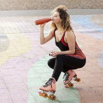 Lekvrije thermosfles van gerecycled roestvrij staal 500 ml kleur donker oranje tweede weergave