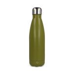 Lekvrije thermosfles van gerecycled roestvrij staal 500 ml kleur olijfgroen